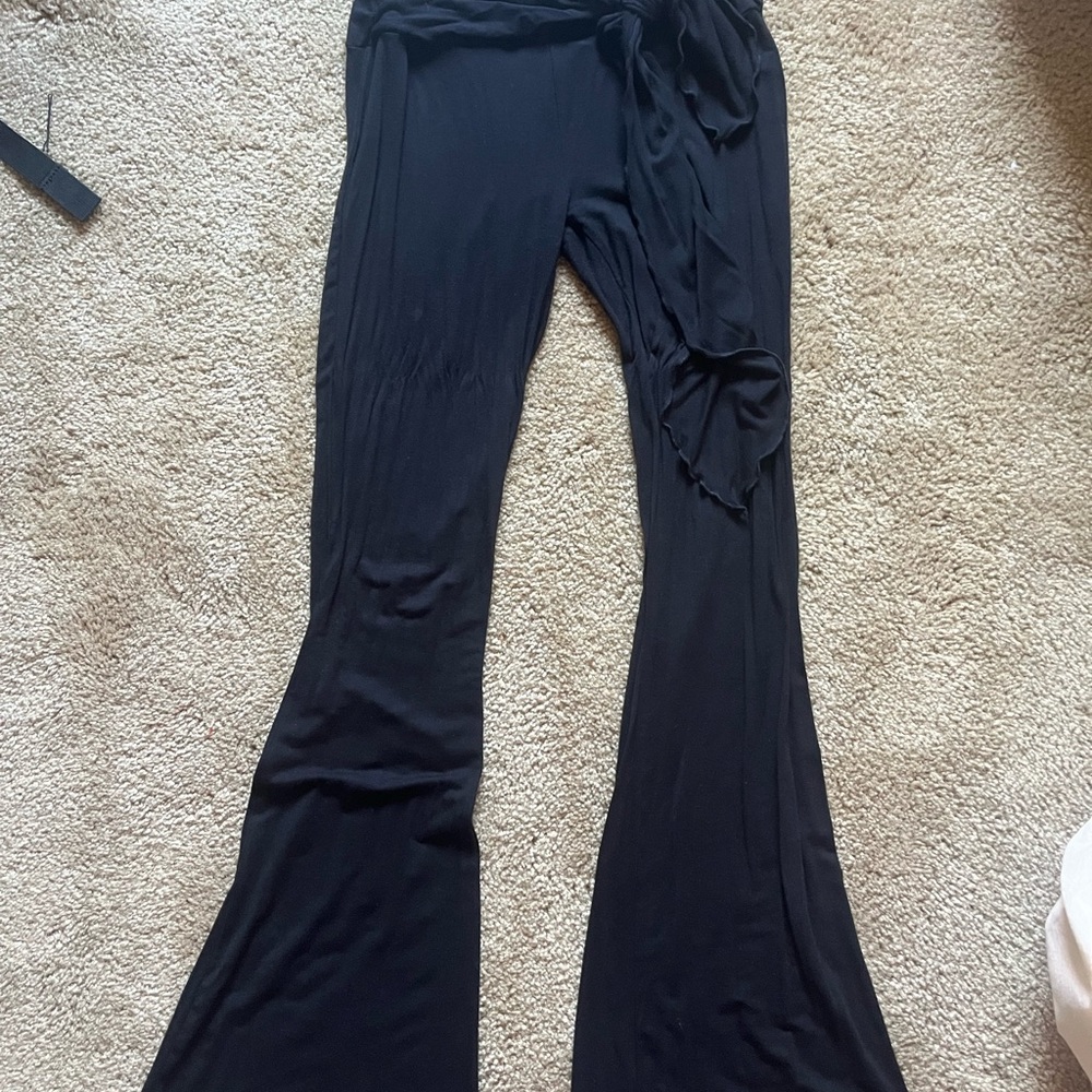 Flare black leggings